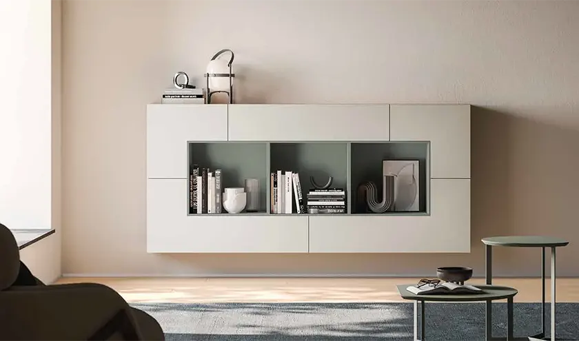 Madia Modulo©Orme Design, madia con elementi Cube.
