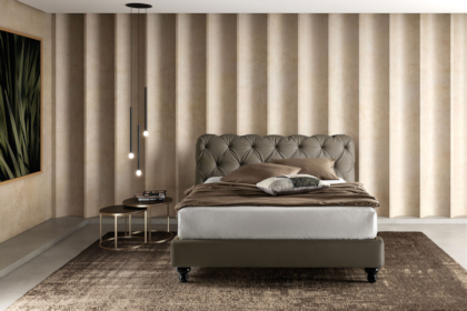 Letto King con testata capitonnè Samoa Bside Bologna Modena