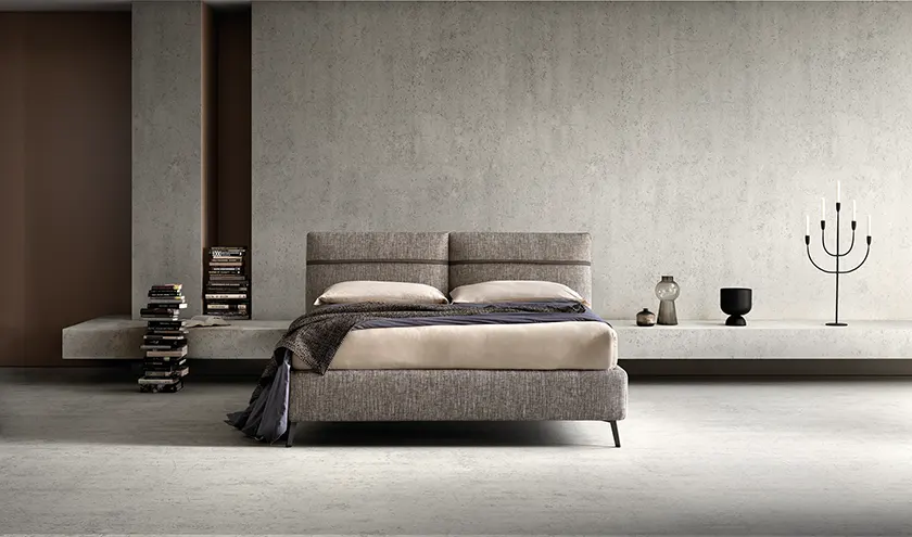 Letto imbottito modello Chop, Samoa Bside