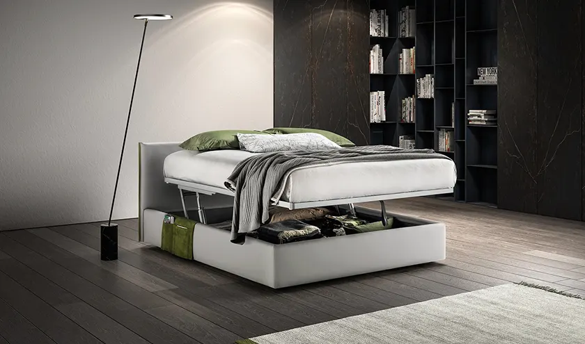 Letto imbottito modello Good, Samoa Bside