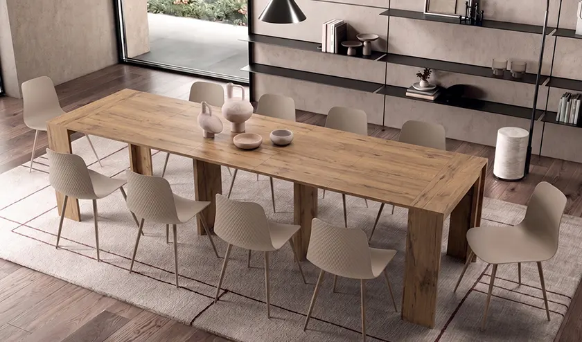 Consolle allungabile effetto rovere naturale