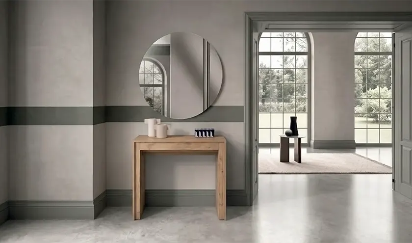 Consolle allungabile effetto rovere naturale